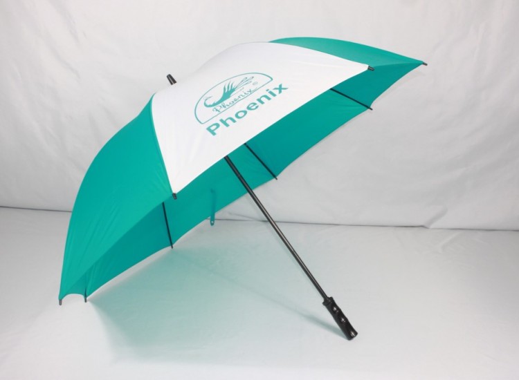 0716 Straight 30 inches Black Double Ribs Golf Umbrella Umbrella